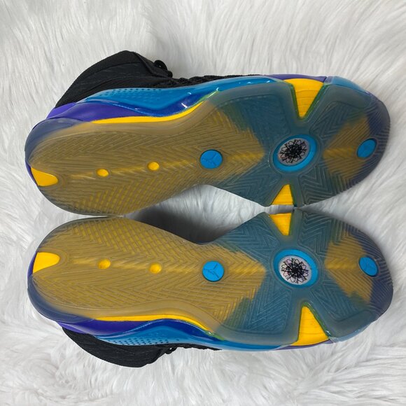 Nike Jordan 38 Mens Basketball Shoes Black Blue DZ3356-001 VNDS Sz 9 - Picture 6 of 7